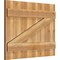 Ekena Millwork Joined Board-n-Batten Shutters w/Z-Bar, Rough Sawn Western Red Cedar, 32 1/4W x 25H, PR RBJ06Z32X025RWR - alternate 3